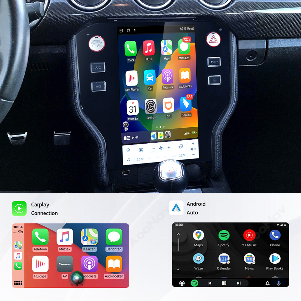 Viknav Android Radio Touch Screen Head Unit for 2015-2022 Ford Mustang