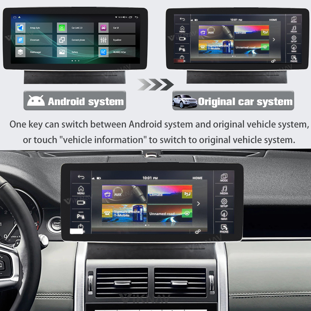 Viknav Android car radio and climate control for 2015-2019 discovery sport