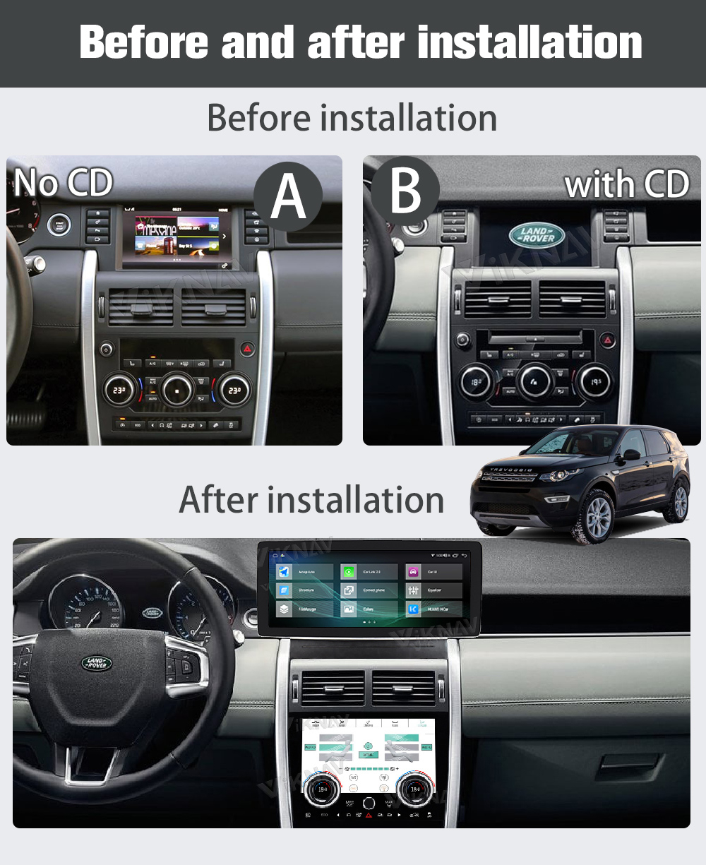 Viknav Android car radio and climate control for 2015-2019 discovery sport