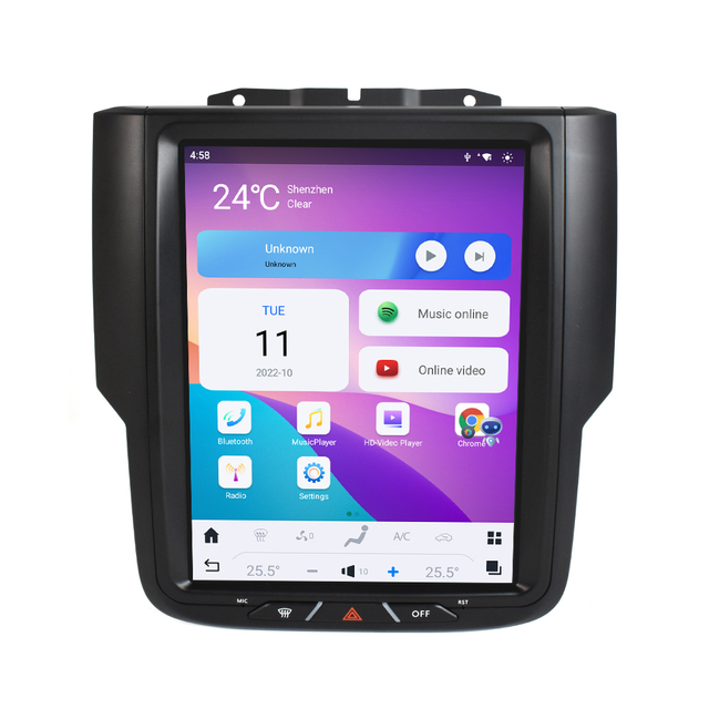 Viknav touch screen android car radio for 2013-2018 dodge RAM wireless carplay screen